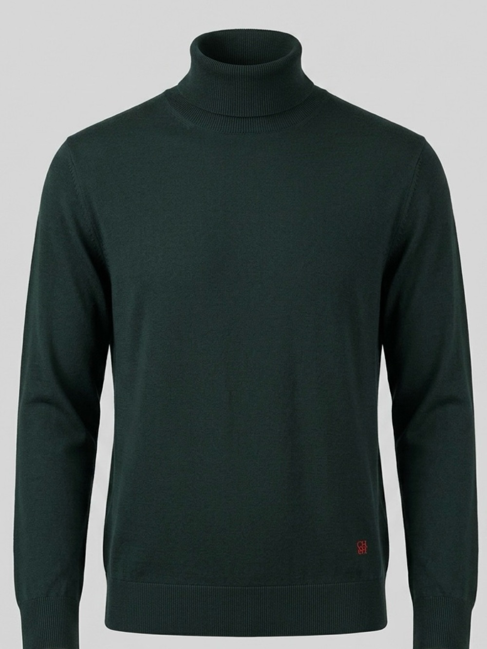 Men's Dark Green Turtleneck Sweater CAROLINA HERRERA